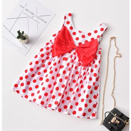 Girls Princess Dress 2019 New Cute Polka Dot Bow Girl Dresses Summer Clothes For Girls Baby Girl Cothes