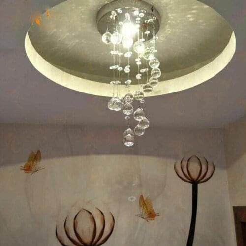 Modern led crystal chandelier Entrance hall entrance porch lamp droplight corridor lamp revolving stair room small crystal lamp