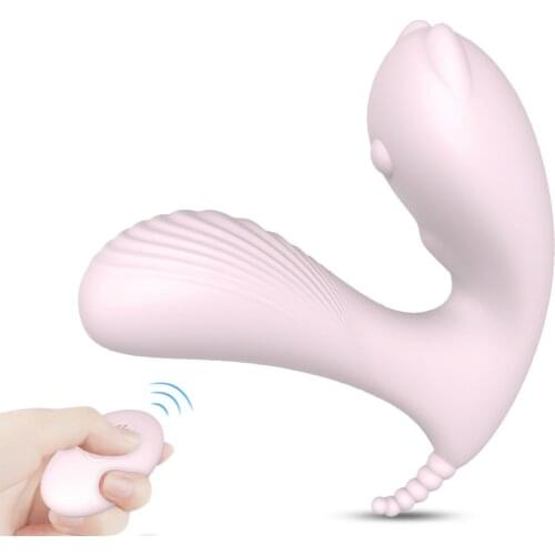 Wireless Remote Strapless Dildo Vibrator Lay on Panties G Spot Clitoris Anal Vibration Intimate Adult Sex Toys for Woman