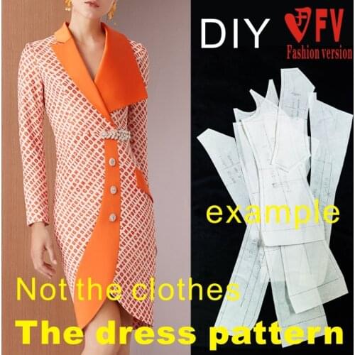 Making clothes pattern European and American French noble temperament dress pattern physical cut drawing BLQ-486