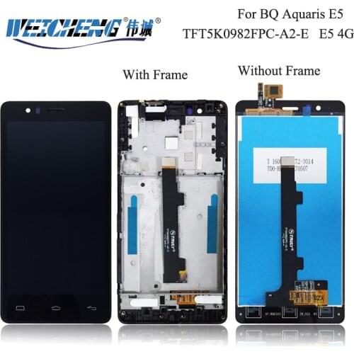 LCD Pantalla Tactil Con Marco For BQ Aquaris E5 4G 0982 TFT5K0982FPC-A2-E LCD Display With Touch Screen Digitizer+Frame
