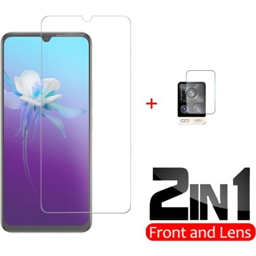 Camera protectors 2in1 for vivo v20 se v20 pro screen protective glass on vovi v 20 20v vivov20se v20pro 6.44'' tremp phone film