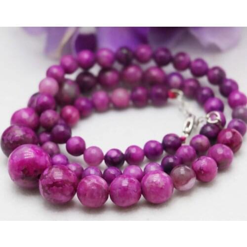 6-14mm Classic Ethnic style Rose beads Chalcedony Turriform women Necklace Girls Neck chain ladies gifts Jewelry Making Design