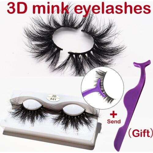 25mm 3D Mink Lashes Natural Eyelashes Dramatic False Eyelashes Faux Cils Makeup Wholesale Fake Eyelash Extension maquiagem