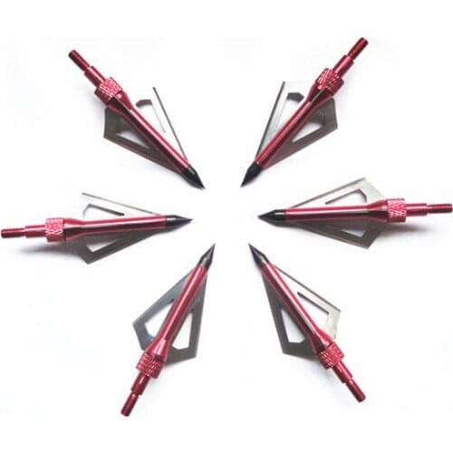 6 Pcs/lot 100 Grain 3 Fixed Blades Cutting Archery Arrowhead Broadhead universal crossbow and compound bow arrow