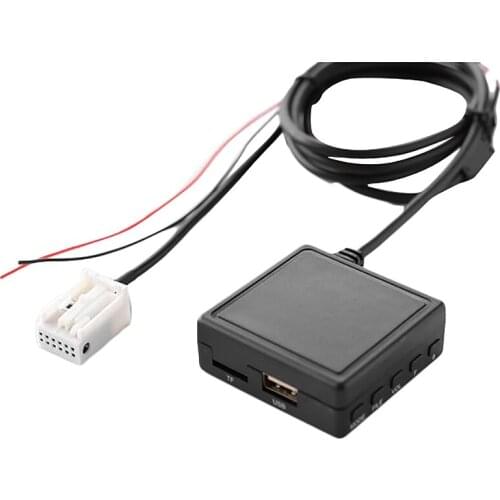 Car Bluetooth 5.0 AUX Cable Adapter TF USB Fit for Peugeot 207 307 407 308