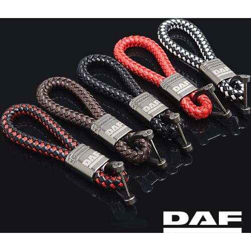 Car good quality leather truck Key chain for DAF xf cf lf van key ring