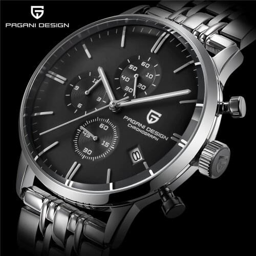 2019 Mens Watches Top Brand Luxury Pagani Business Stainless Steel Quartz Watch Men Sport Waterproof Clock Relogio Masculino