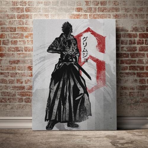 Grimmjow Jaggerjack Bleach Poster Frame Canvas Wall Art Decoration prints for living room Home decor Framed Wooden painting