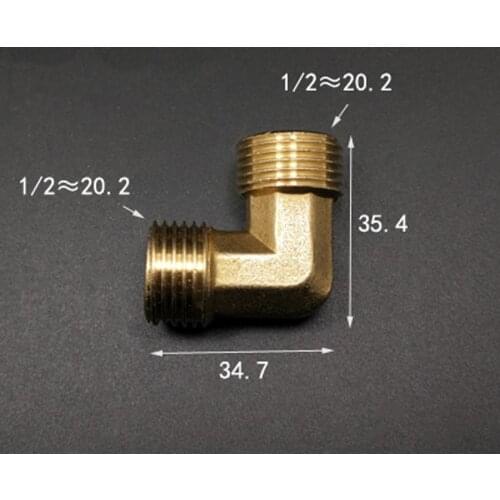 Brass 90 Degree Elbow DN15 1/2" BSP male 45g Pipe Fitting Adapter Coupling Connector