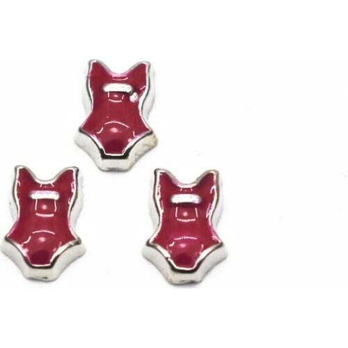 Hot selling 10pcs/lot bathing suit Floating charms Alloy Charms Living glass Memory Lockets DIY woman Jewelry