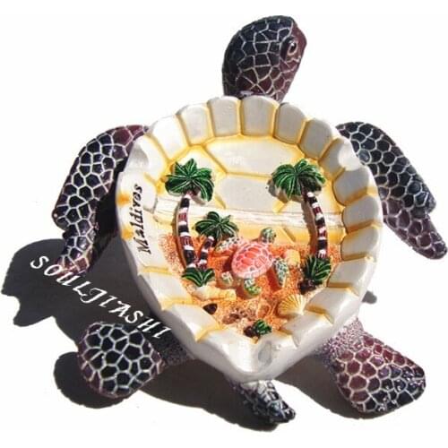 Maldives souvenir creative gift resin turtle seascape ashtray home decoration