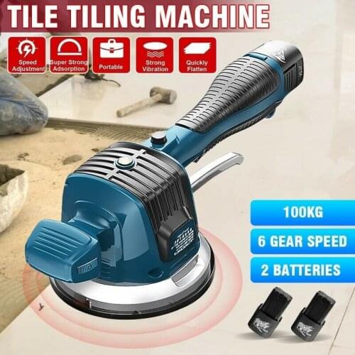 Tile Vibrator Tiling Machine Powerful Adjust Tiles Floor Plaster Laying Machine Automatic Leveling Plastering Tool With Battery