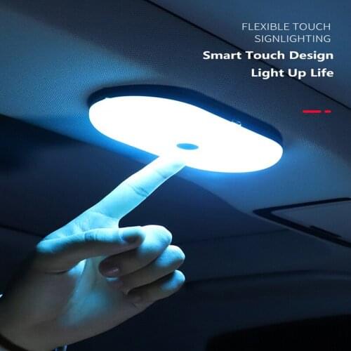 Night Light Car Led Roof Lamp Auto Interior Car Dome Reading Light Touch USB Charging Atmosphere Lamp Welcome Lights Trunk Lamp