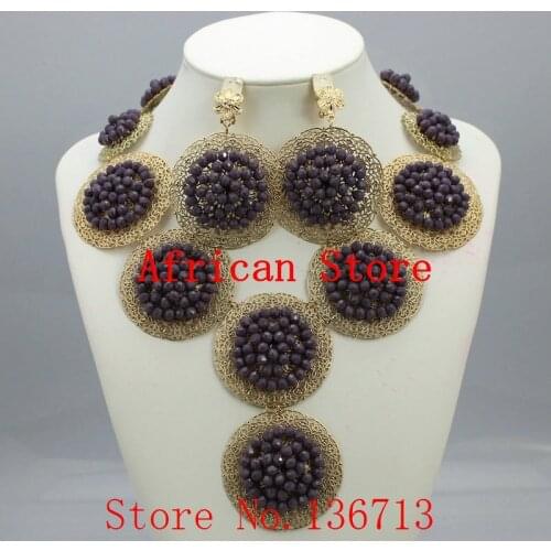 New Fashion jewelry bead necklace nigerian wedding african beads seed bead necklace R646