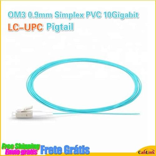 OM3 LC-UPC 0.9mm Simplex PVC 10 Gigabit Multimode OM3 50/125 LC UPC Fiber Optic Pigtail 50pcs 100pcs Lot