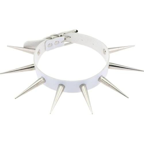 Fashion Unisex Leather Spike Choker Punk Collar Women Men Rivets Studded Chocker Necklace Goth Jewelry Metal Gothic Accessories