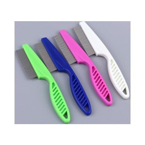 Pet Supplies, Cat And Dog Flea Comb, Fine-Tooth Stainless Steel Needle Comb Comb, Deworming Eggs And Catching Lice Combs