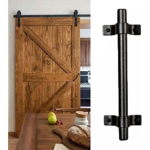 1pcs Carbon Steel Barn Door Handle Gate Handle Pull Heavy Duty Wood Sliding Barn Door Pull Handle Vintage Hardware