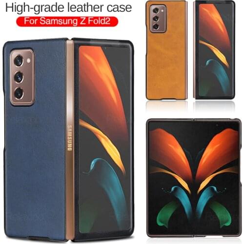 Foldable leather case For Samsung Galaxy Z Flip2 Flip 2 5G zflip zflip2 Folder 2 Shockproof Phone back Cover coque fundas cases