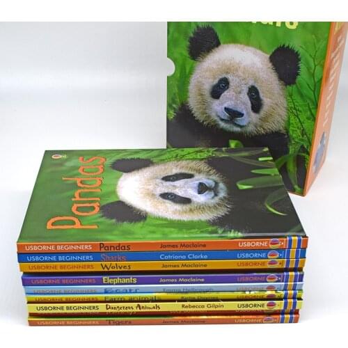 10 Pcs/Set Beginners Animals English Picture Book Animal World Kids Children Animal Encyclopedia Reading Books
