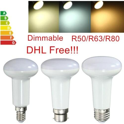 Dimmable E14/B22//E27 profession led lighting R50/R63/R80 led bulbs lamps spotlight 7W 9W 12W 85-265V indoor light DHL Free ship