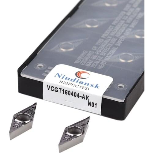 VCGT160402-AK N01 Carbide Inserts VCGT160404-AK VCGT160408-AK N01 CNC Lathe Cutting Tools External Turning Tools Aluminum Cutter