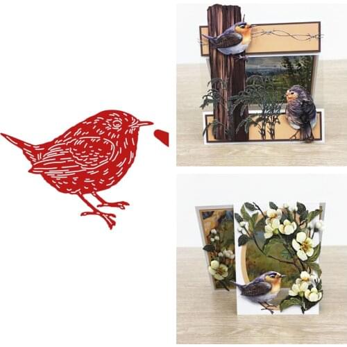 Bird Animal Scuttle Die Metal Cutting Dice And Stamps Stencils For Scrapbooking Stamps Embossing Mold Diy Paper Cards Albums