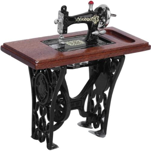 1:12 Dollhouse Miniature Simulated Sewing Machine Mini Furniture Model Toys for Children Role Play Sewing Machine