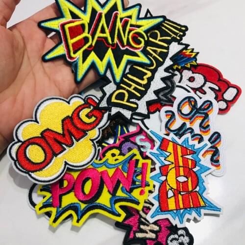 1Pcs Embroidered Alphabet Letter Patches For Clothes Iron On Letters Stickers Applique DIY Jeans sewing on For Clothing D