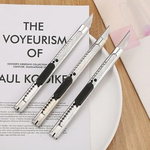 10pcs/set Stainless Steel Utility Knife Small Portable Office Supplies Metal Paper Knife Student Stationery Hand Tool Knife