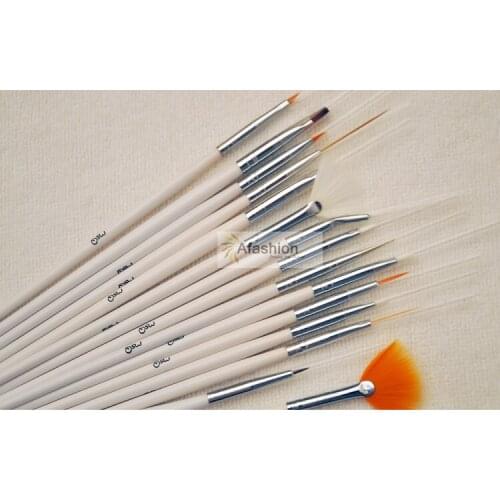 15pcs / set Nail Art Pen Brush of gel nails brushes tools gel kolinsky acrylic polish free shipping