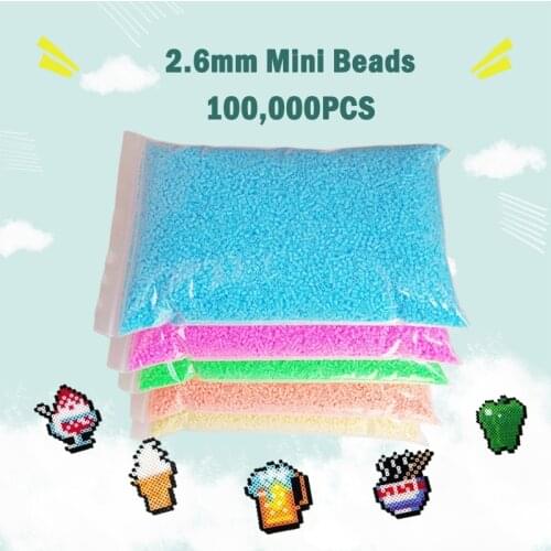2.6mm Mini Beads 100,000PCS 1KG 230color beads for kids Hama beads Diy Puzzles Iron Beads high quality DIY gift