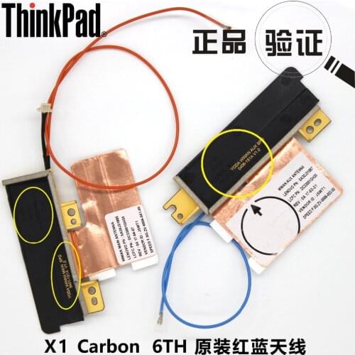2pcs/lot JINYUSHI For New&Original ThinkPad X1 Carbon X1C 6TH gen 2018 WWAN L830-EB L850-GL module Red&Blue LTE antenna