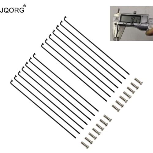 20 Pieces A Lot Material 304 Stainless Steel Black Color Tint Black Surface Equal Diameter J-bend Cylinder Body Bicycle Spokes