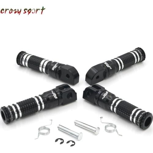 2020 Foot Pegs Footrest Adapter For YAMAHA YZF R6 YZFR6 YZF-R6 06-20 Motorcycle Front Rear Foot Rest Rider Pedal With Logo