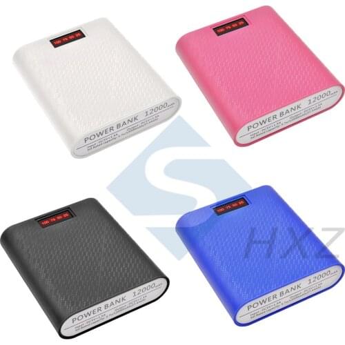 4*18650 Battery Holder Dual USB Power Bank Battery Box Mobile Phone Charger DIY Shell Case Charging Storage Case For Phone