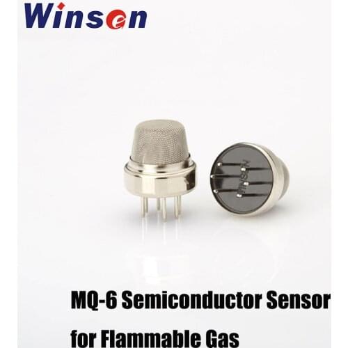 5PCS Winsen MQ-6 Semiconductor Sensor Combustible Gas Sensor 300-10000ppm High Sensitivity Long Lifespan LPG Gas Sensor