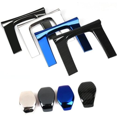 Auto Car Styling For Honda Civic 10th 2016 2017 Stainless Steel Gear Shift Knob Panel Cover Inrerior Stickers Accessories