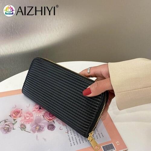 Fashion Women Best Wallet Long Case Phone Pocket Pure Color PU Long Wallet Card Holder Casual Ladies Small Handbags