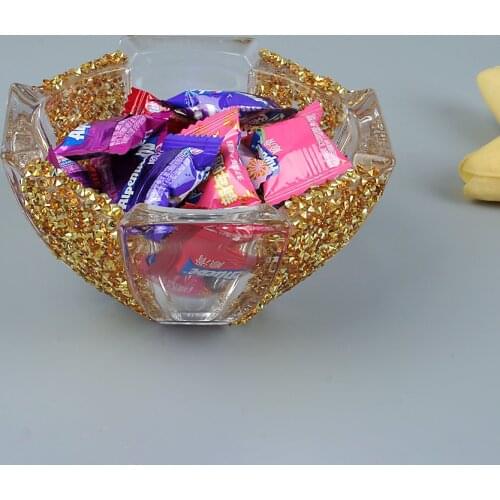 Decorative Glass Bowls Fruit Holder Centerpiece Bowls For Decoration Transparent Mango Dried Japanese Sweets Candy Snack Bowl