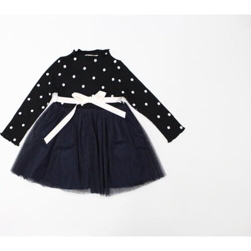 Childrens clothing girls dress 2021 spring and autumn new long-sleeved childrens dress princess skirt