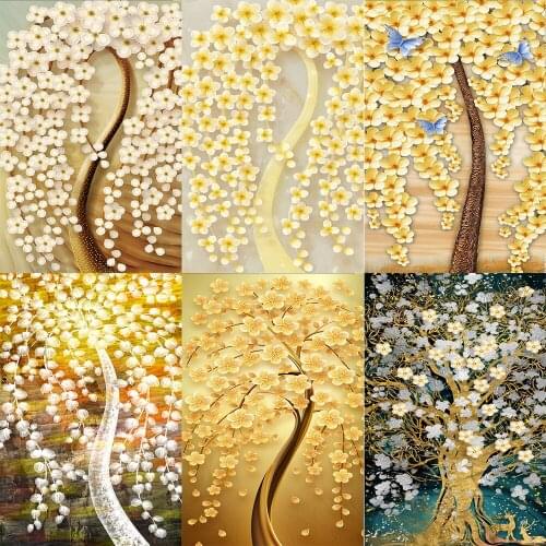 DIY Golden Avenue Money Tree Series Picture Embroidery 5d Diamond Painting Square/Round Diamond Mosaic Home Decoration Painting