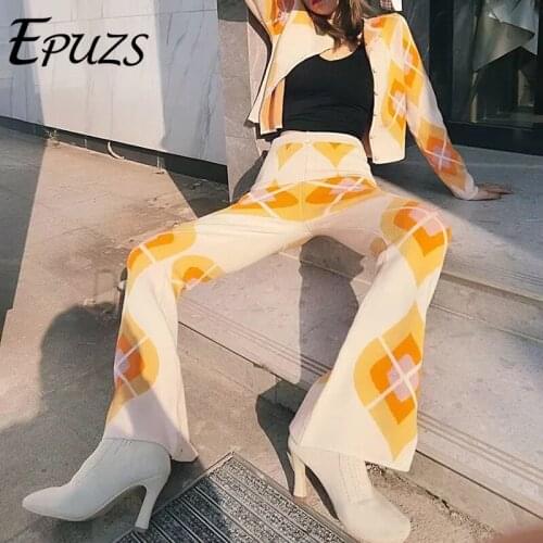 EPUZS Women's Knitted Trousers