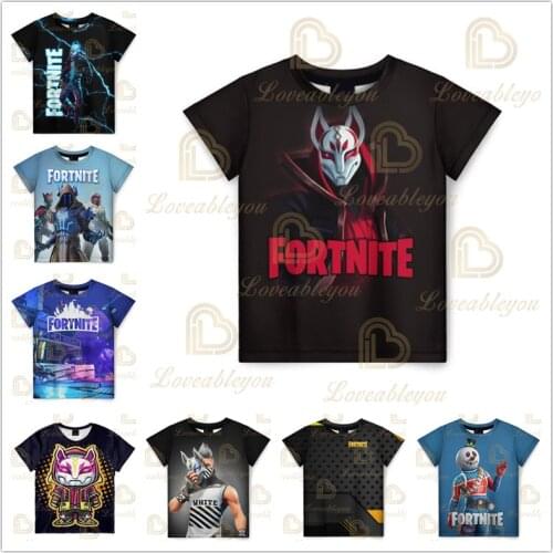 Fortnites Oversized T-shirt 3D Digital Printed Short Sleeve Battle Royale Game Cartoon Graphic Harajuku Adult Kid Clothes