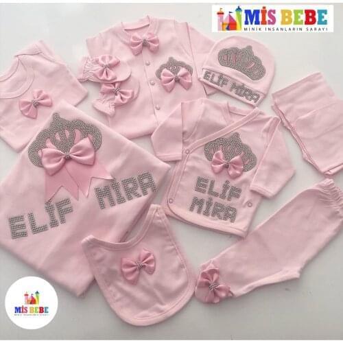 Baby Girl Boy Babies Newborn Clothing 10-pcs Hospital Outlet Custom Fabric Antibacterial Babies Healthy Safe Outfit Sets Dresses