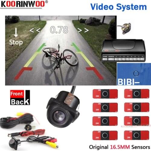 Koorinwoo Universal Original Sensors 13mm Car Parking sensor 8 NO. Distance Front With back Camera Rear sensor For VW/BMW/TOYOTA