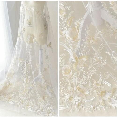Bird language floral embroidery lace accessories wedding dress handmade diy fabric clothing costume cloth free shipping