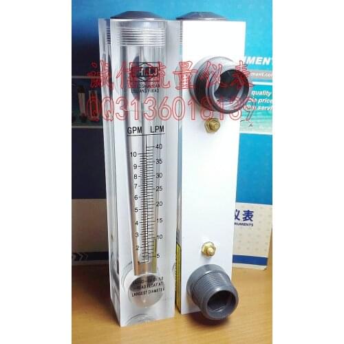 LZM-25 liquid panel flowmeter 1~10GPM gallon 5~40LPM L / min jet device