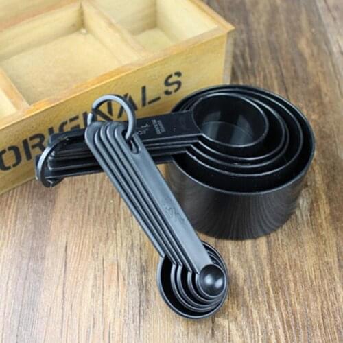 10 Pcs/Set Measuring Cups And Spoons Plastic Measuring Pastry Tools Accessories For Cooking Tools Kitchen Cooking Scale Bak J3M3
